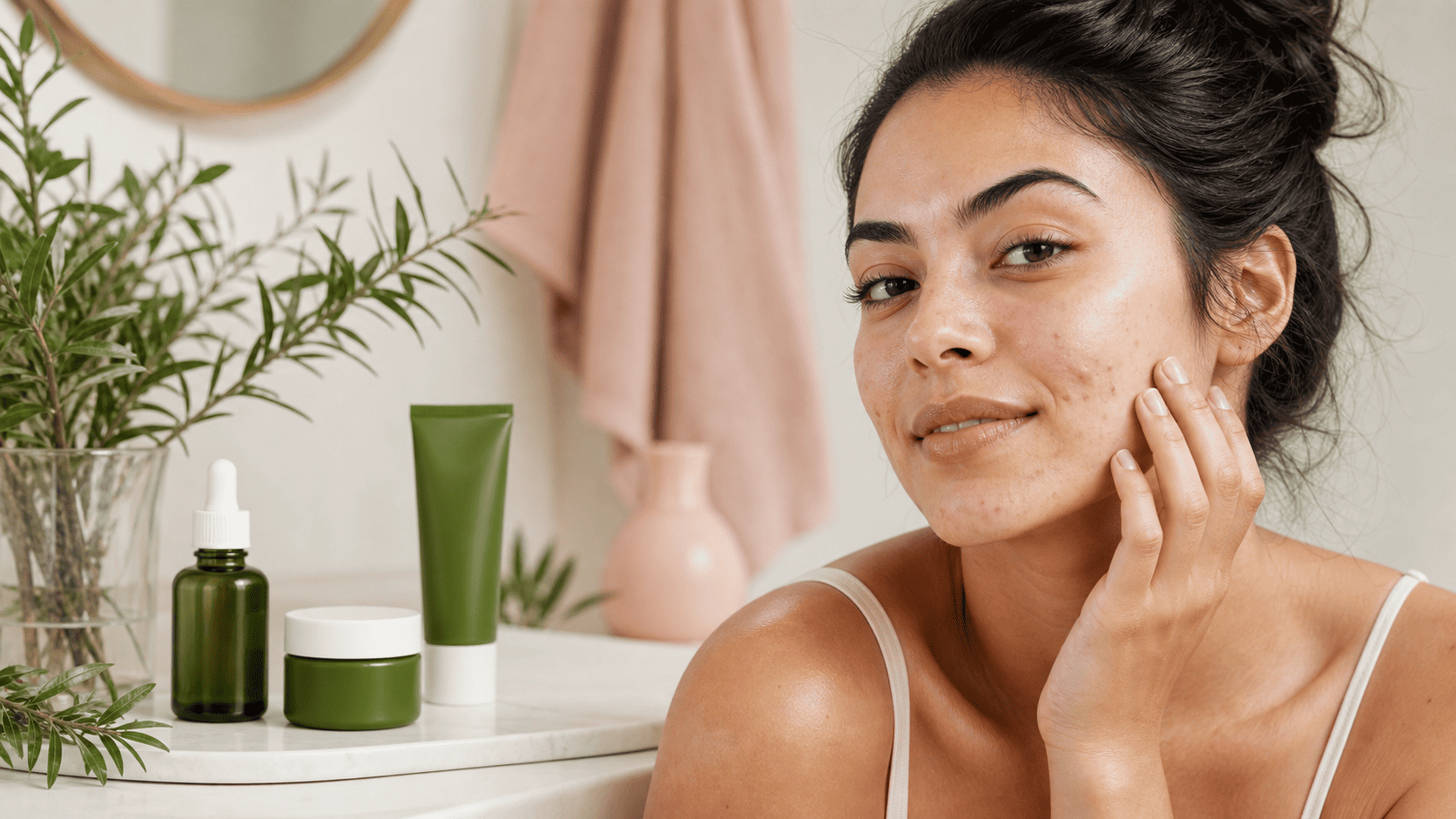 Rutina de skincare con árbol de té para piel grasa y con tendencia al acné